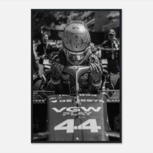 Lewis Hamilton Formula 1 poster featuring motivational design style.