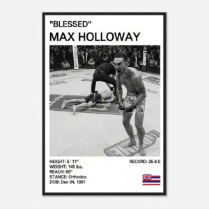 Max Holloway MMA poster wall art