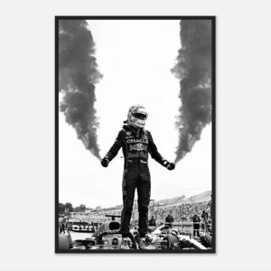 Max Verstappen Formula 1 poster featuring dynamic racing visuals