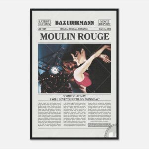 Vintage Moulin Rouge movie poster wall art